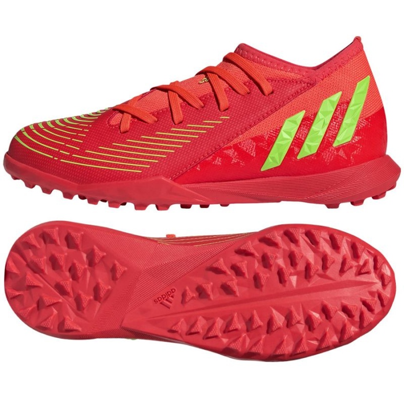 Scarpe Adidas Predator Edge.3 Tf Jr GV8503 rosso arance e rosse