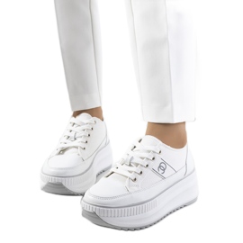 BM Sneakers bianche su suola alta Barsu bianco