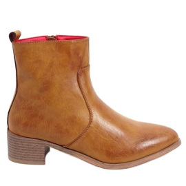 Stivaletto Bellona Camel con tacco basso marrone