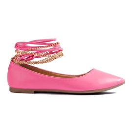 Ballerine da donna rosa con catene Shelovet
