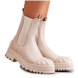 PG1 Stivali Bassi Classici Alti Lavoratori Beige