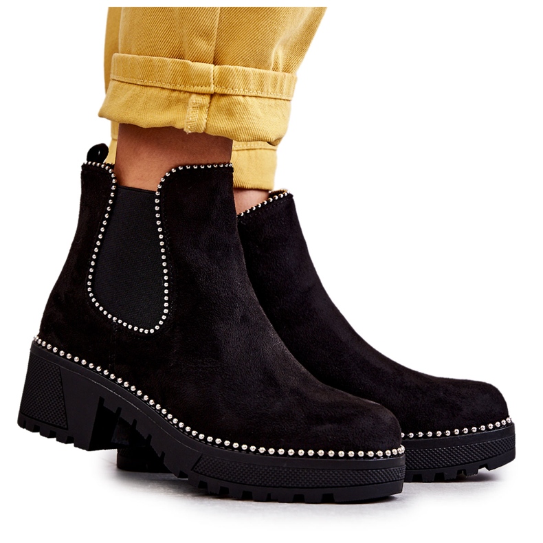 PG1 Stivali da donna Afaries neri con borchie nero