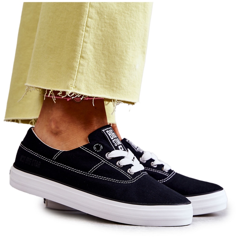 Sneakers in Tela da Donna Big Star KK274019 Nere nero