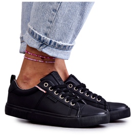 Sneakers Basse da Donna in Pelle Big Star KK274006 Nere nero