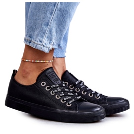 Sneakers in Pelle da Donna Big Star KK274106 Nere nero