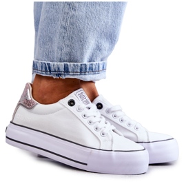 Sneakers da donna in materiale Big Star KK274037 Bianche bianca