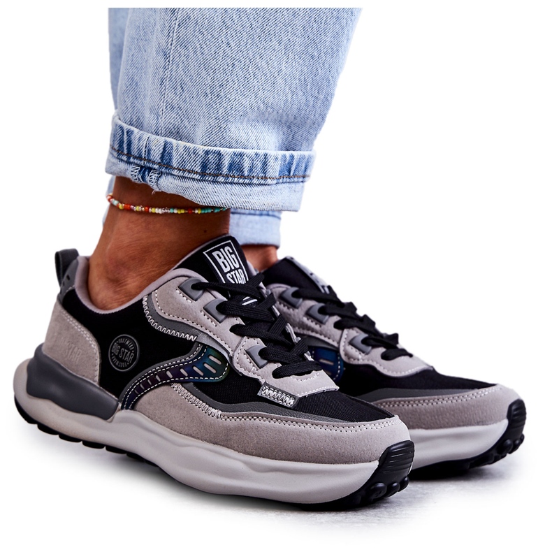 Sneakers sportive da donna Big Star KK274100 Nero-Grigio