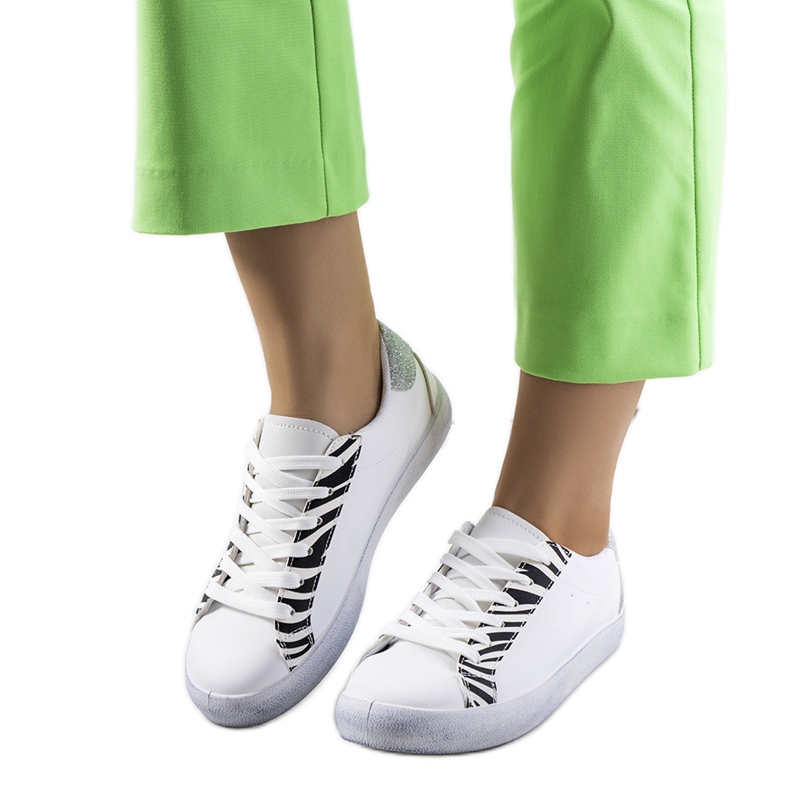 Sneakers Kameta Zebra bianche bianca