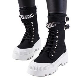 Sneakers nere con catena Taus nero