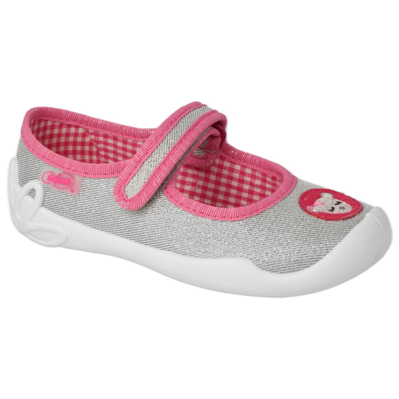 Scarpe per bambini Befado 114X501 rosa d'argento grigio