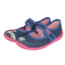 Ciabatte per bambini Befado con velcro 955X014 blu navy