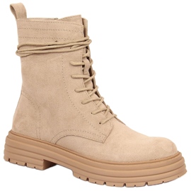 S.Barski Stivali da trapper, scamosciato beige S. Barski