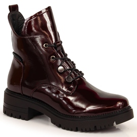 Scarpe da donna, verniciate, bordeaux, Potocki chiaretto rosso