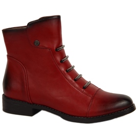 Stivali da donna con decorazioni Jezzi rosse rosso