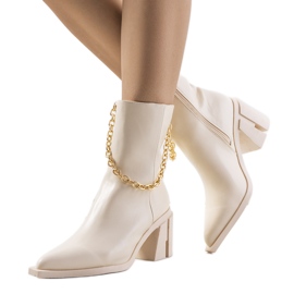 Stivali da cowboy beige massa