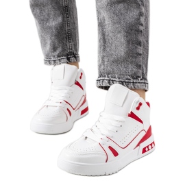 Sneakers rosse Grandis alla caviglia bianca rosso