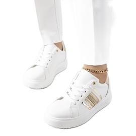 Sneakers bianche sulla piattaforma Goldsmi bianco
