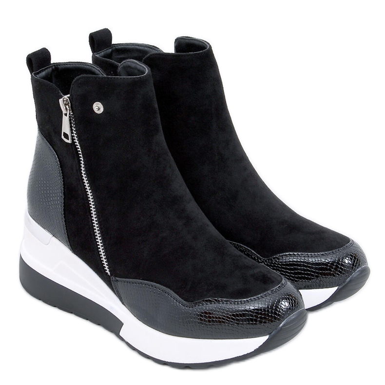 PA1 Stivali con zeppa Micah Black nero