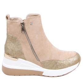 PA1 Stivali con zeppa Micah Beige