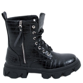 PA1 Stivali stringati Will Black nero