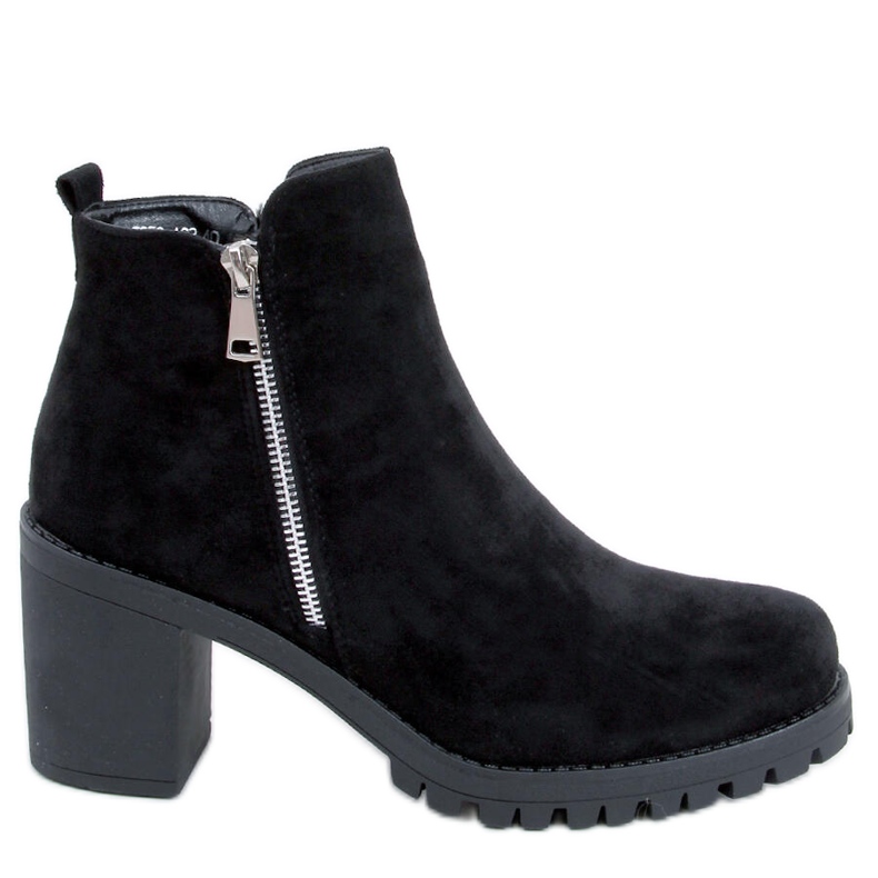 Stivaletti Sadie con tacco in camoscio nero
