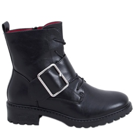 Stivali stringati Billy Black nero