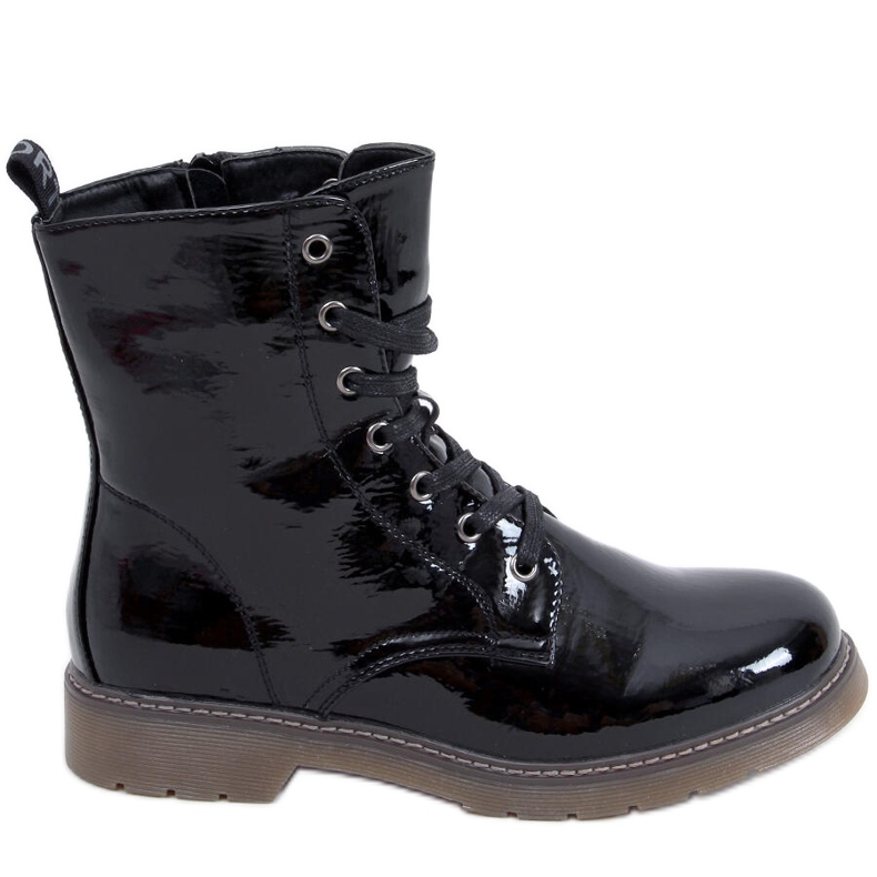PA1 Stivali Martensiaki laccati Mike Black Patent Pu nero