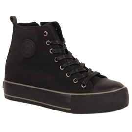 Sneakers alte da donna nere isolate Big Star KK274173 nero