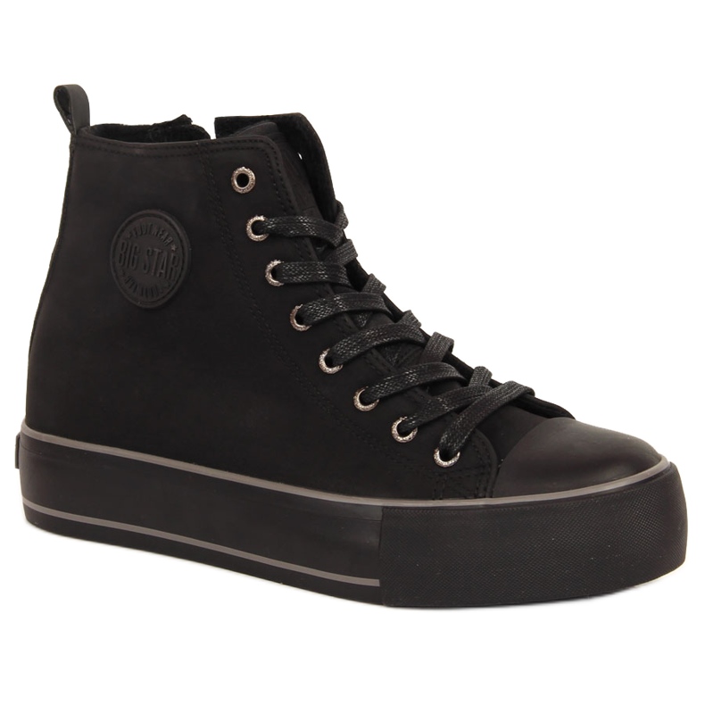 Sneakers alte da donna nere isolate Big Star KK274173 nero