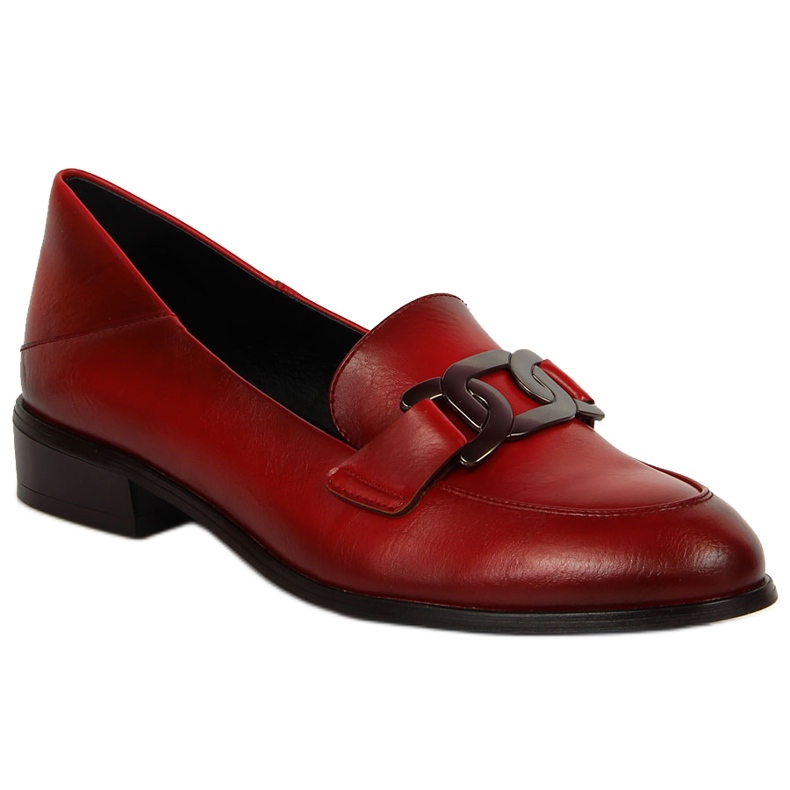 Scarpe da donna con tacco alto con decoro Vinceza bordeaux rosso