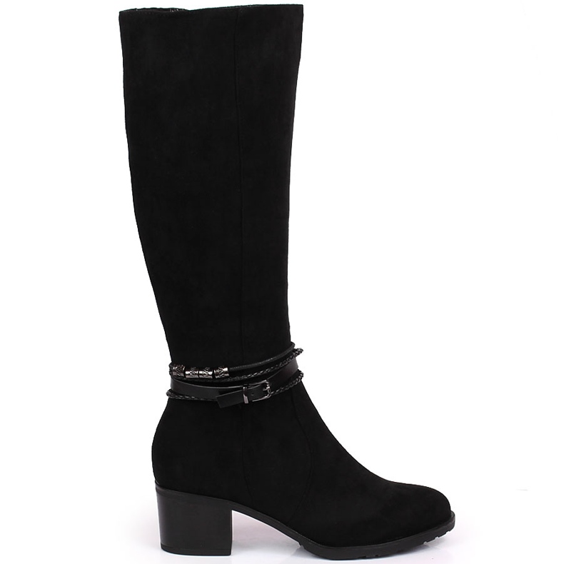 Stivali caldi da donna in camoscio nero Jezzi