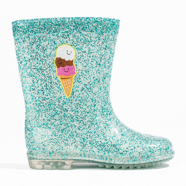 Stivaletti alti glitter da bambina Shelovet menta verde
