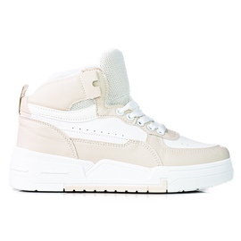 Sneakers Shelovet da donna con tomaia alta, beige