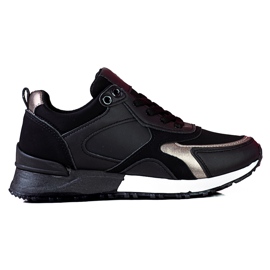 Scarpe sportive da donna Shelovet nere realizzate in pelle ecologica nero