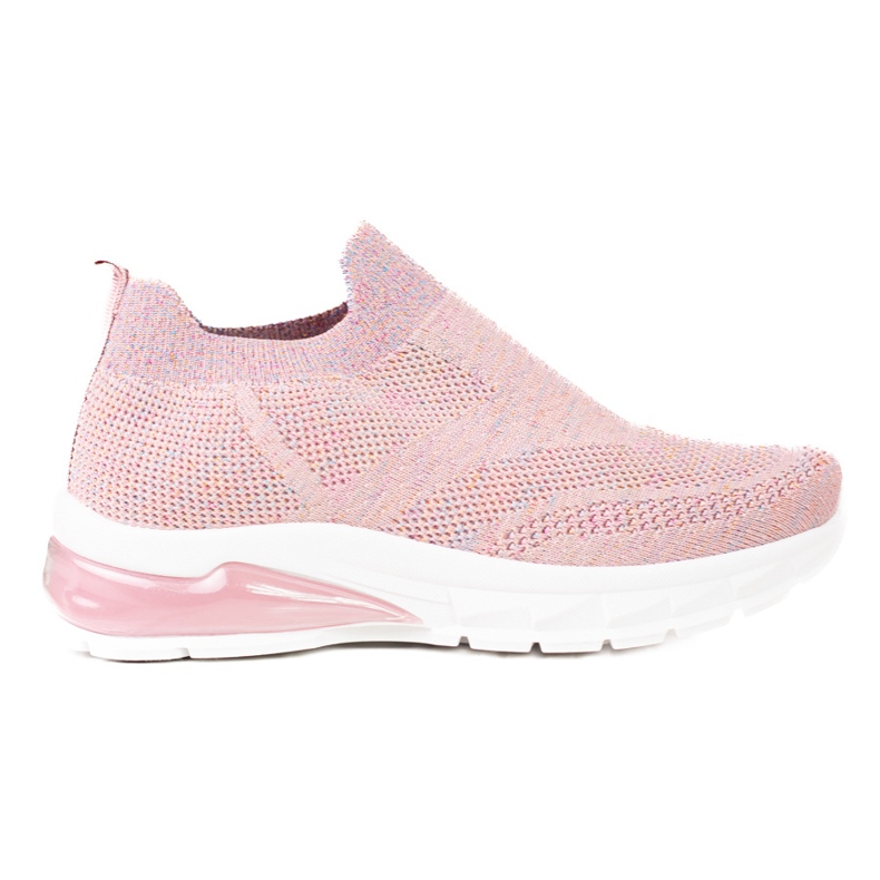 W. Potocki Rosa, sport donna, sneakers Potocki, tessuto con glitter
