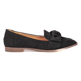 Mocassini Shelovet da donna realizzati in suede ecologico nero
