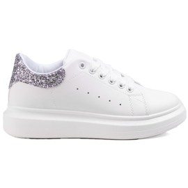 Sneakers bianche da donna Shelovet su piattaforma bianca bianco