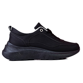 Sneakers sportive da donna con lacci Shelovet nere nero