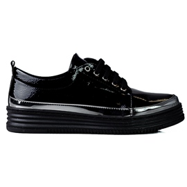 W. Potocki Sneakers da donna Shelovet realizzate in pelle ecologica verniciata nero