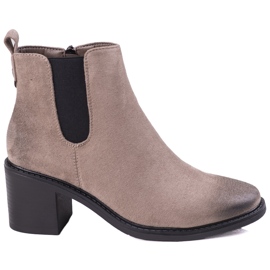 Stivali Chelsea beige da donna sul palo Shelovet