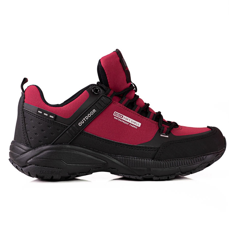 Scarpe da trekking outdoor da donna DK bordeaux nero rosso