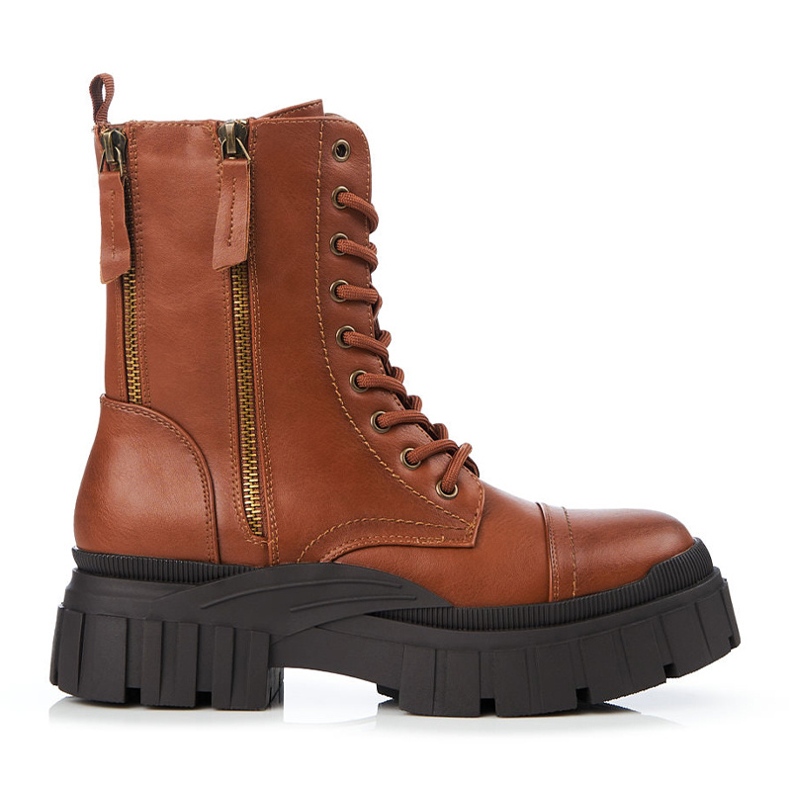 Borse da donna Shelovet marroni con cerniera decorativa marrone