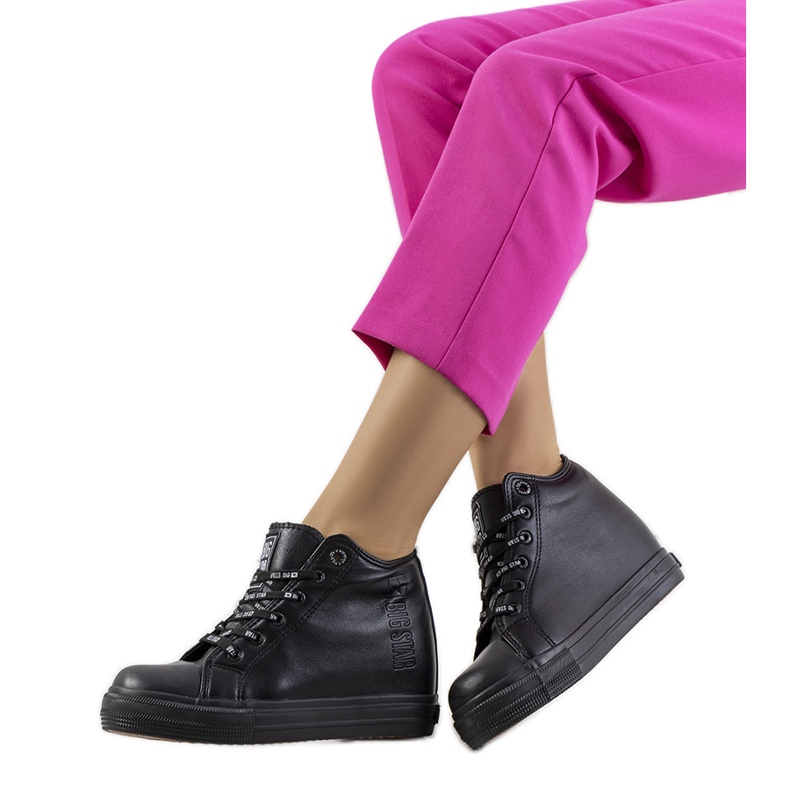 Sneakers nere sulla zeppa Big Star EE274127 nero