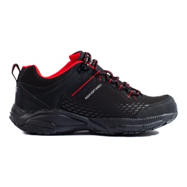 Scarpe da trekking da donna su suola spessa DK, nere e rosse nero