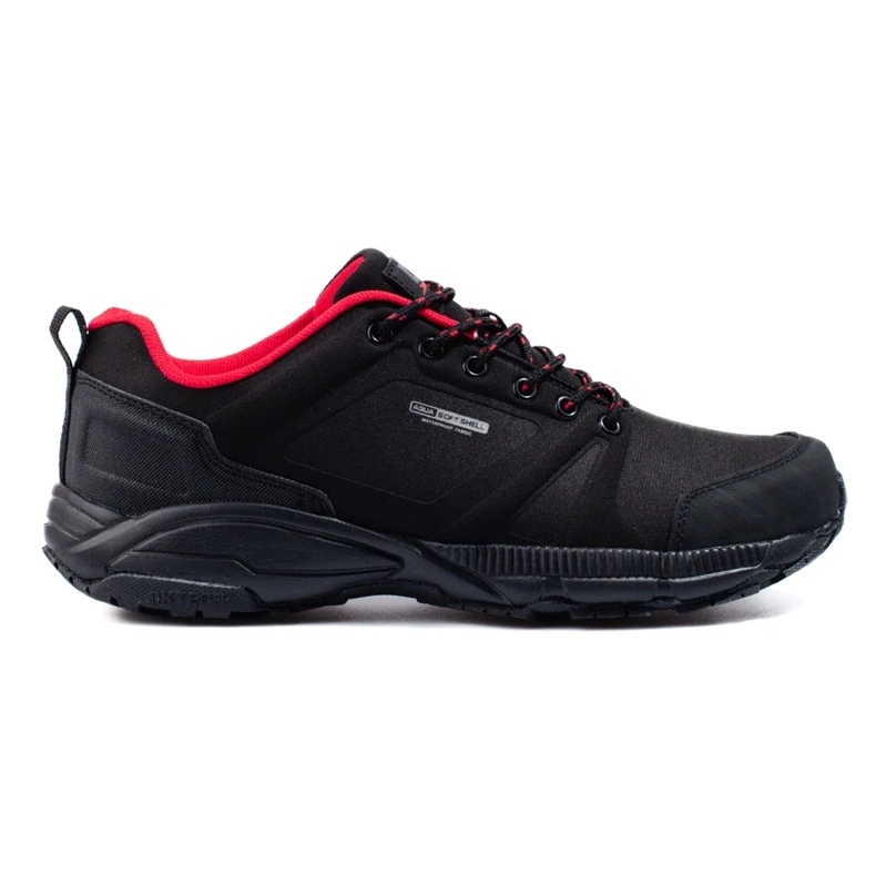 Scarpe da trekking da uomo DK nere e rosse nero