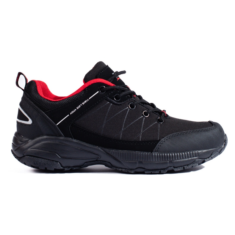 Scarpe da trekking da donna impermeabili nere e rosse DK nero rosso