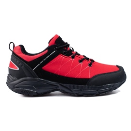 Scarpe da trekking rosse da uomo DK nero