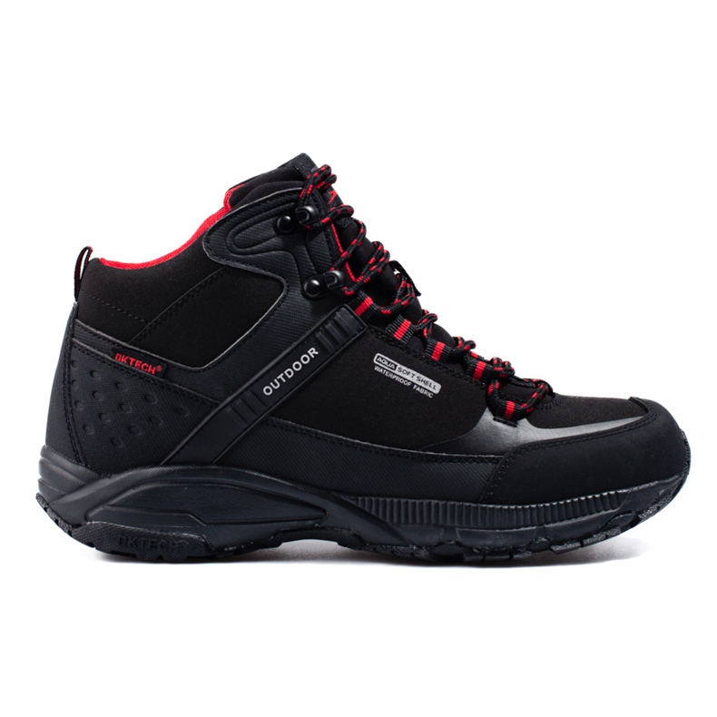 Scarpe da trekking stringate da uomo DK con tomaia alta nero