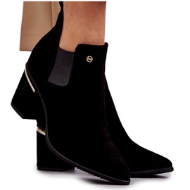 Stivali In Pelle Scamosciata Sul Tacco Alto Laura Messi 2506 Nero