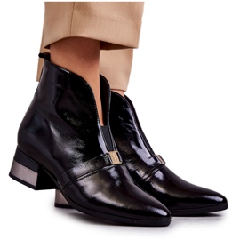 Stivali In Pelle Sul Tacco Piatto Laura Messi 2268 Nero